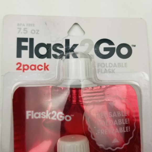 2 pack Red Green Flask2Go Flask To Go Resuable Fla - Picture 3 of 6